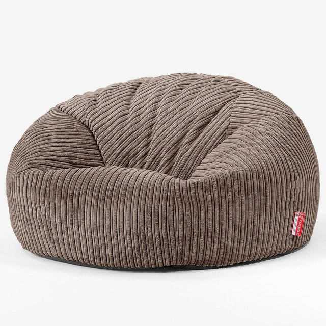 Klassisk Sækkestol Sofa - Klassisk Jernbanefløjl Mokka Brun 01