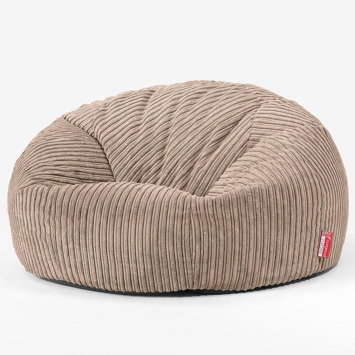 Klassisk Sækkestol Sofa - Klassisk Jernbanefløjl Sand 01