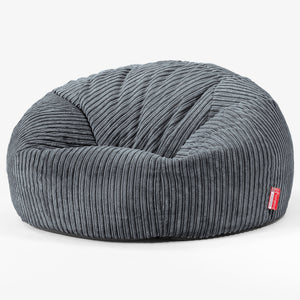 Klassisk Sækkestol Sofa - Klassisk Jernbanefløjl Skifergrå