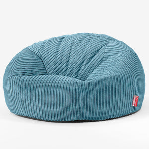 Klassisk Sækkestol Sofa - Klassisk Jernbanefløjl Turkis Blå