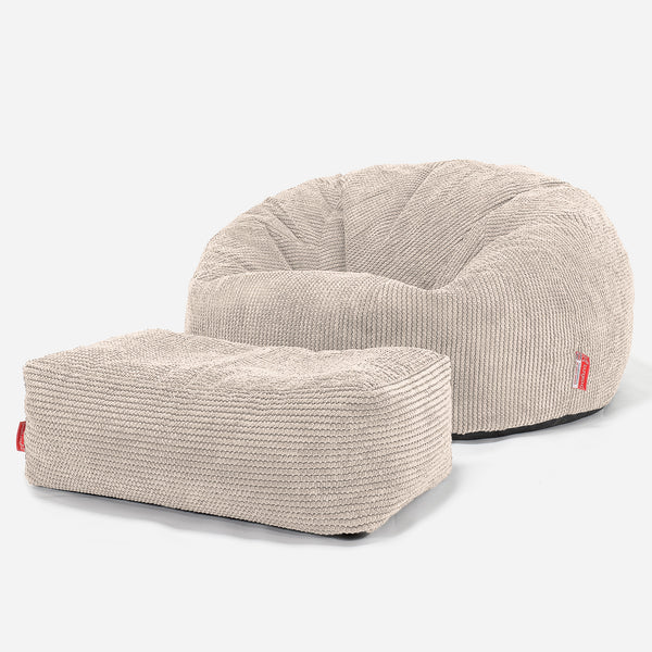 Klassisk Sækkestol Sofa - Pom Pom Cremefarvet 01