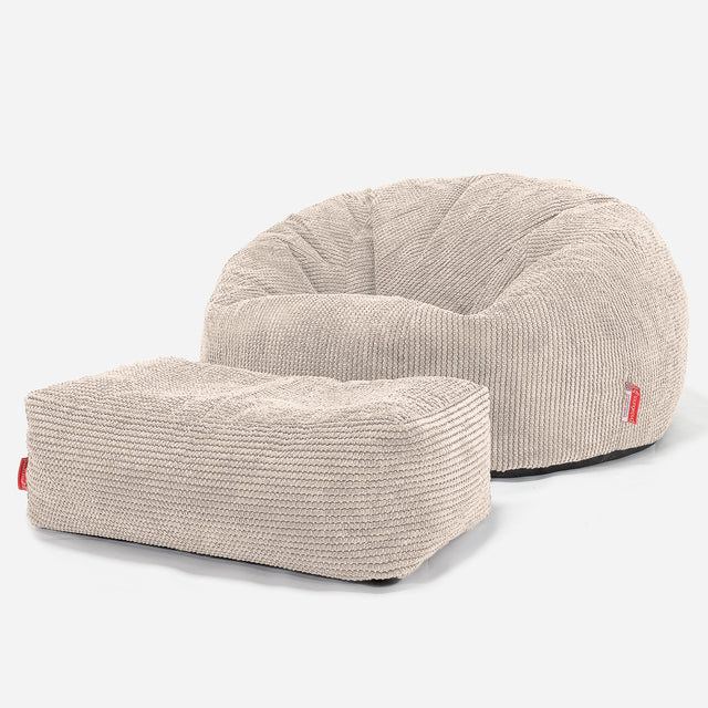 Klassisk Sækkestol Sofa - Pom Pom Cremefarvet 02