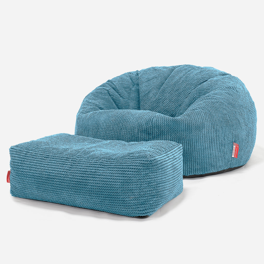Klassisk Sækkestol Sofa - Pom Pom Turkis Blå 02