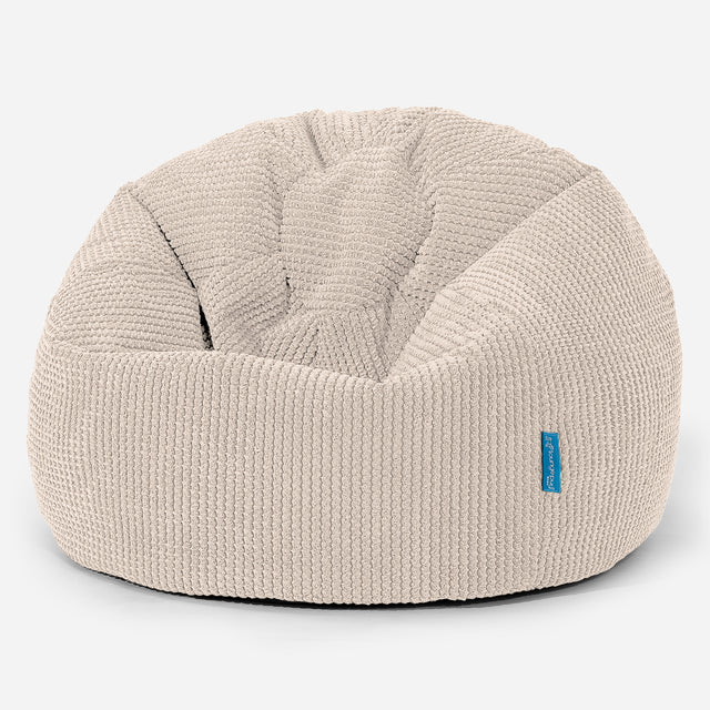 Klassisk Sækkestol til Børn 1-5 år - Pom Pom Cremefarvet 01