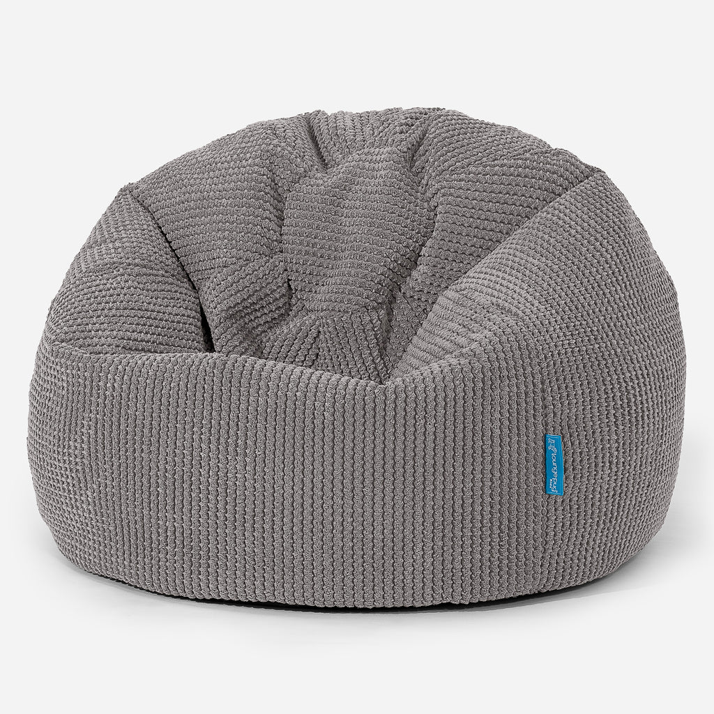 Klassisk Sækkestol til Børn - Pom Pom Kul Grå 01