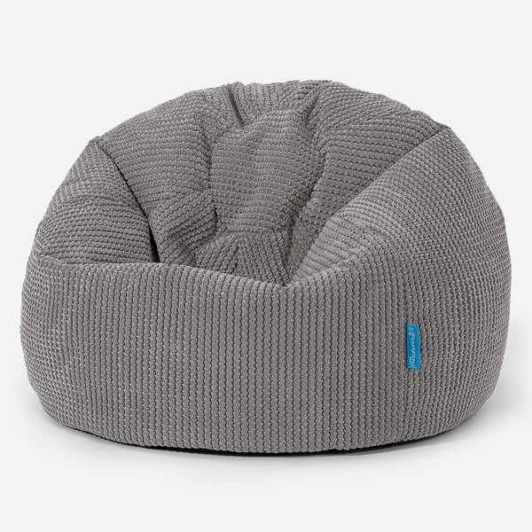 Klassisk Sækkestol til Børn - Pom Pom Kul Grå 01