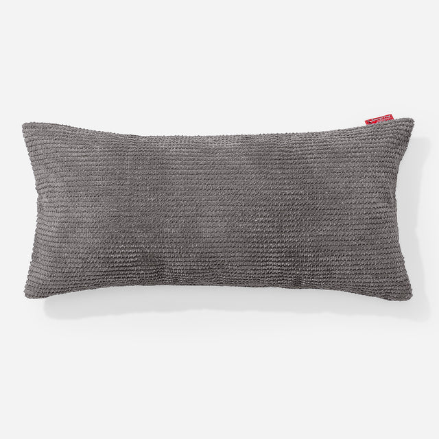 CloudSac 50 Kæmpe Pude med Memory Skum 40 x 80cm - Pom Pom Kul Grå 01