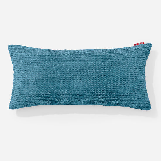 CloudSac 50 Kæmpe Pude med Memory Skum 40 x 80cm - Pom Pom Turkis Blå 01
