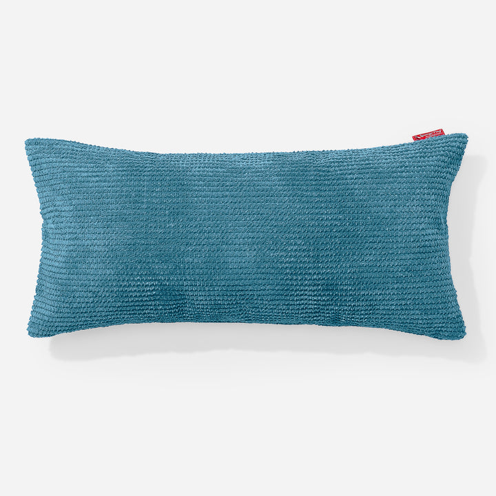 CloudSac 50 Kæmpe Pude med Memory Skum 40 x 80cm - Pom Pom Turkis Blå 01