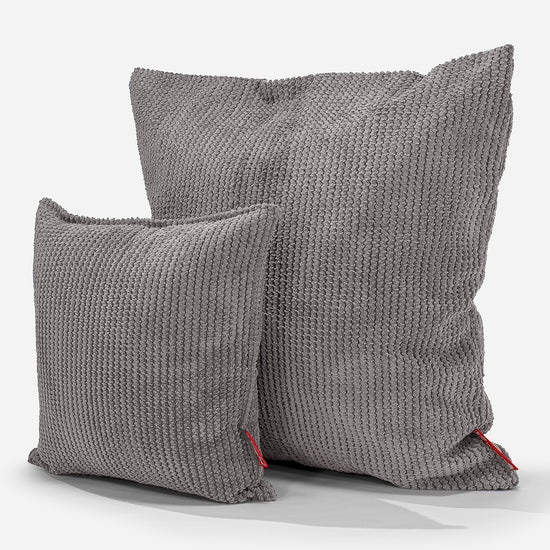 Kæmpe Pude 70 x 70cm - Pom Pom Kul Grå 02