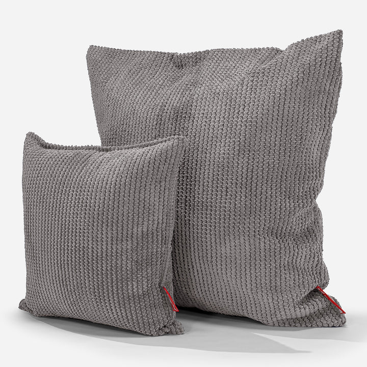 Kæmpe Pude 70 x 70cm - Pom Pom Kul Grå 02