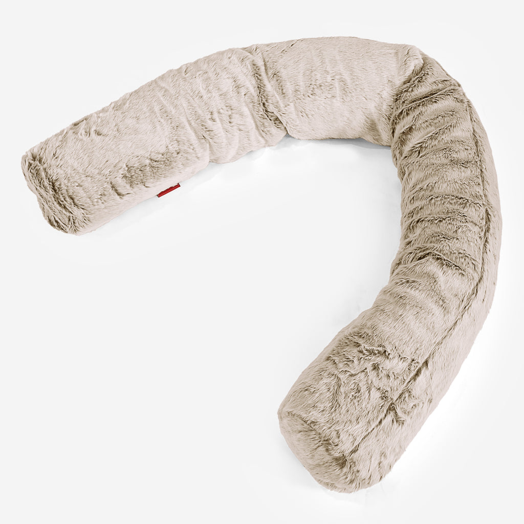 Lejringspude C150-L, CloudSac Memory Skum - Imiteret Kaninpels Gyldenbrun 01