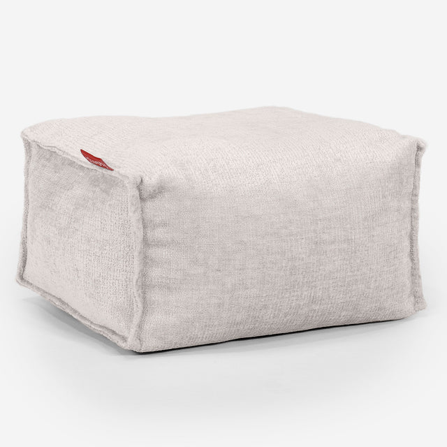 Lille Fodskammel - Chenille Cremefarvet 01