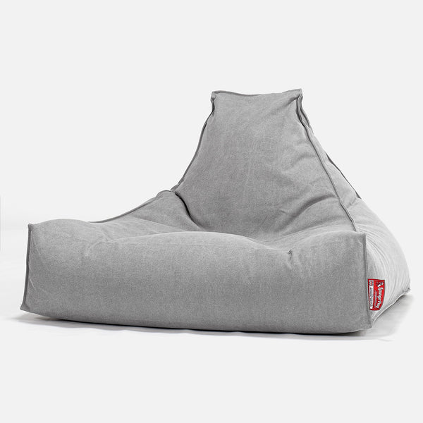 Lounge Sækkestol - Stonewashed denim Grå 01