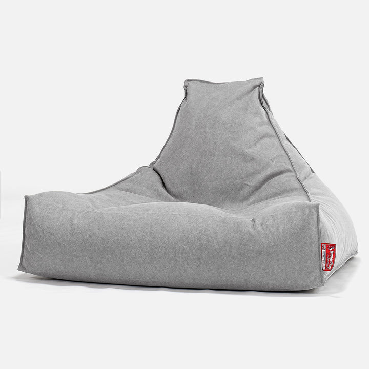 Lounge Sækkestol - Stonewashed denim Grå 01