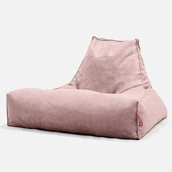 Lounge Sækkestol Sofa XXL - Fløjl Lyserød 01