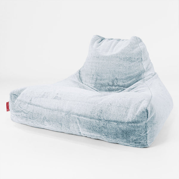 Lounge Sækkestol Sofa XXL - Imiteret Kaninpels Støvet Blå 01