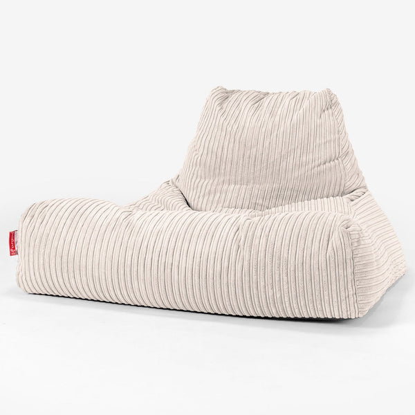 Lounge Sækkestol Sofa XXL - Klassisk Jernbanefløjl Elfenben 01