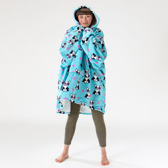 Oversized Hoodie-tæppe som Sweatshirt til Voksne - Minky Mops 02