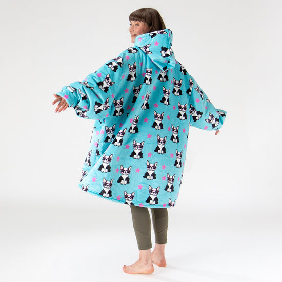 Oversized Hoodie-tæppe som Sweatshirt til Voksne - Minky Mops 03