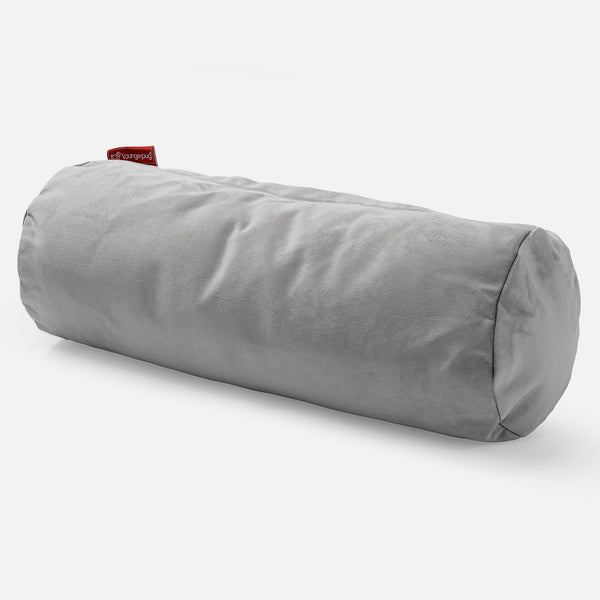 Pøllepude 20 x 55cm - Fløjl Sølv 01