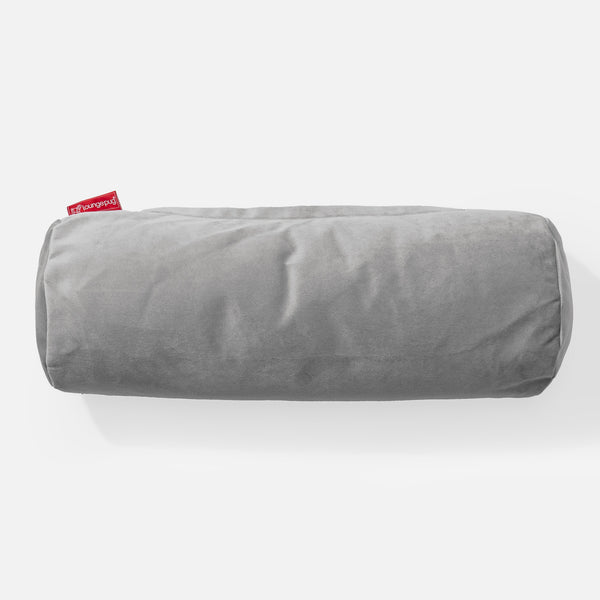 Pøllepude 20 x 55cm - Fløjl Sølv 01