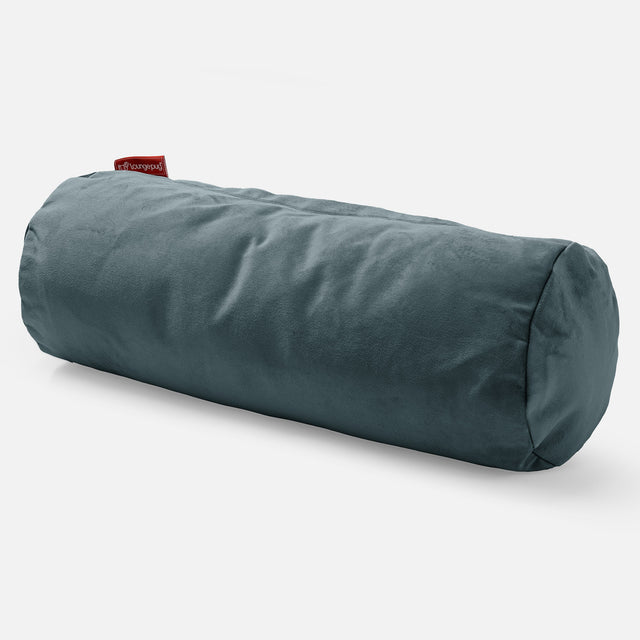 Pøllepude 20 x 55cm - Fløjl Turkis Blå 01