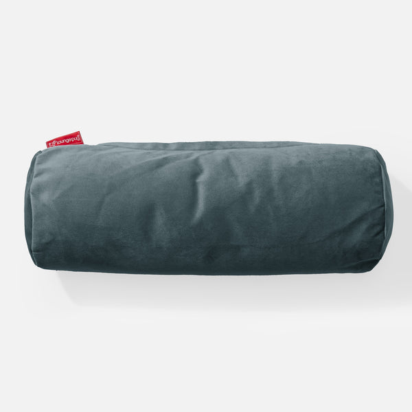 Pøllepude 20 x 55cm - Fløjl Turkis Blå 01