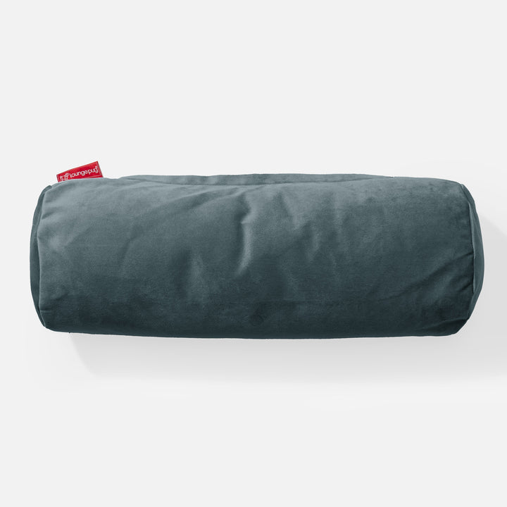 Pøllepude 20 x 55cm - Fløjl Turkis Blå 02