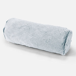 Pøllepudebetræk 20 x 55cm - Imiteret Kaninpels Støvet Blå