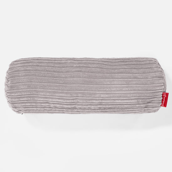 Pøllepudebetræk 20 x 55cm - Klassisk Jernbanefløjl Aluminium Søl 02