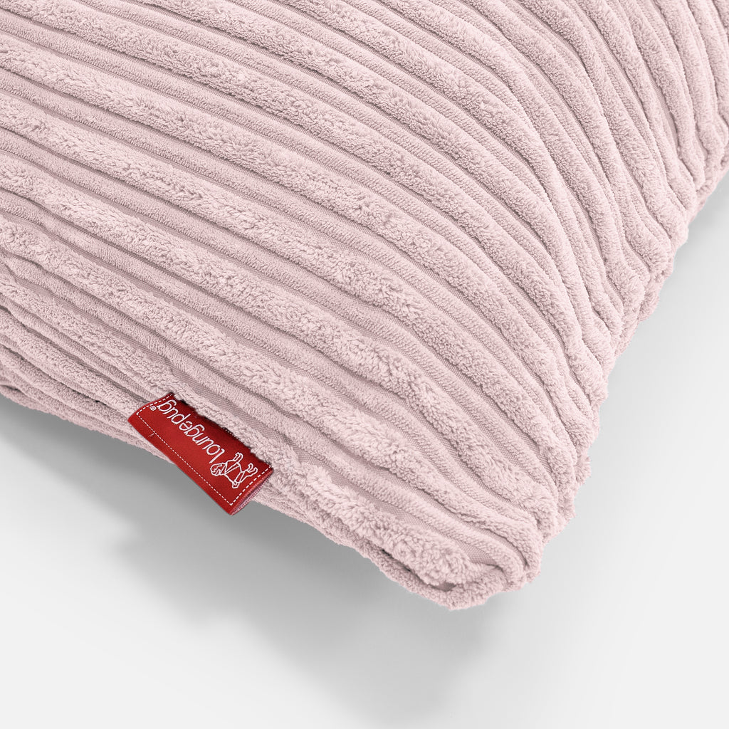 Pøllepude 20 x 55cm - Klassisk Jernbanefløjl Blush Lyserød 03