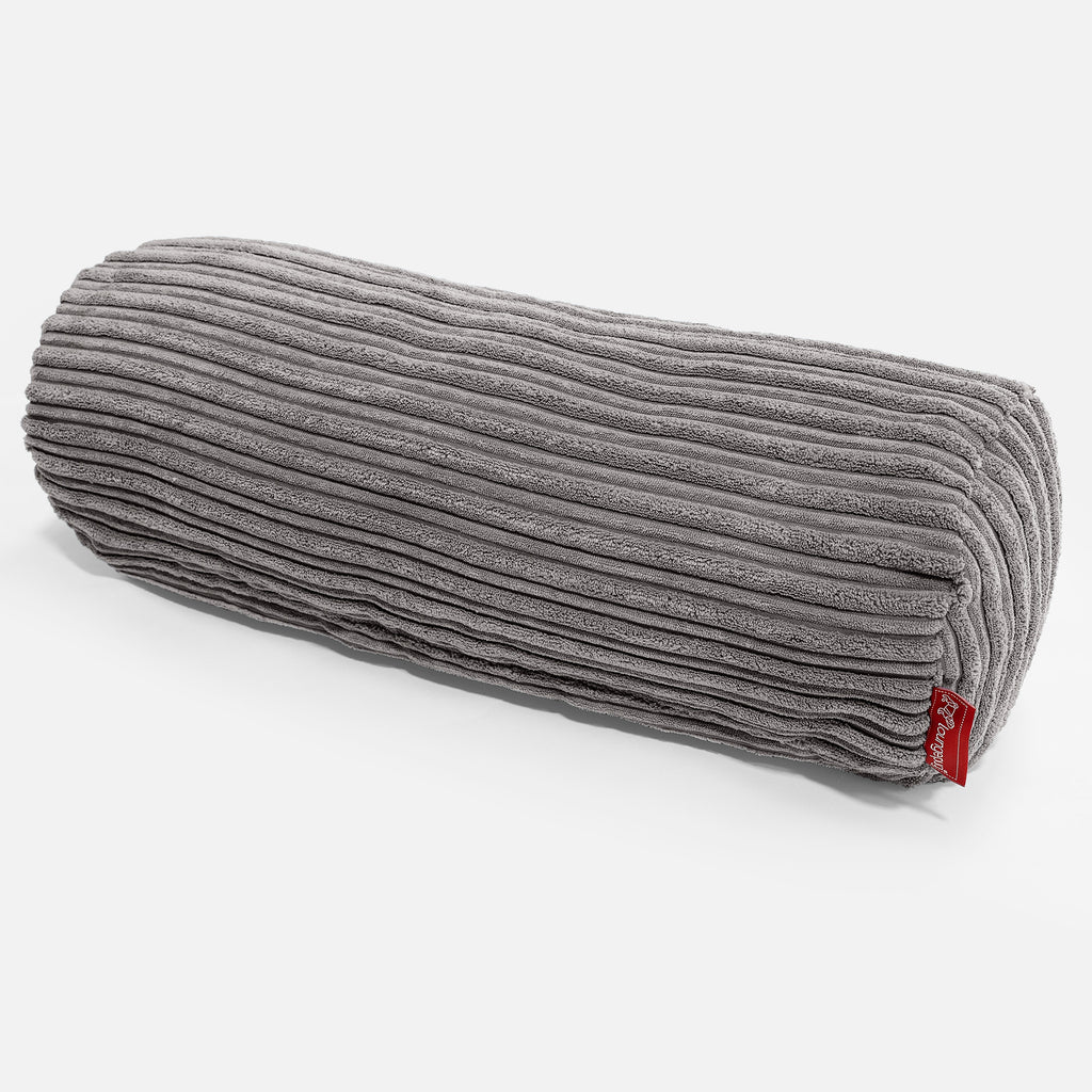 Pøllepude 20 x 55cm - Klassisk Jernbanefløjl Grafit Grå 01