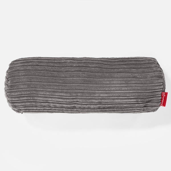 Pøllepude 20 x 55cm - Klassisk Jernbanefløjl Grafit Grå 01