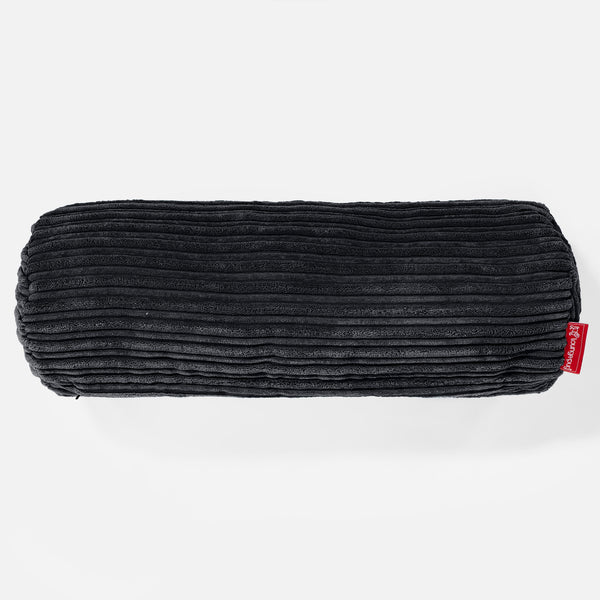 Pøllepude 20 x 55cm - Klassisk Jernbanefløjl Sort 01