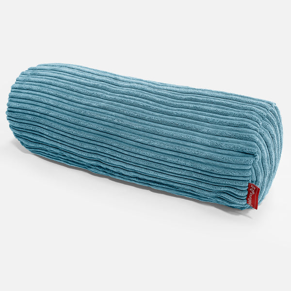 Pøllepude 20 x 55cm - Klassisk Jernbanefløjl Turkis Blå 01