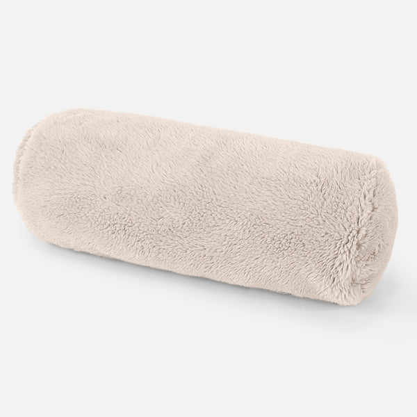 Pøllepude 20 x 55cm - Korthåret Imiteret Pels Cremefarvet 01