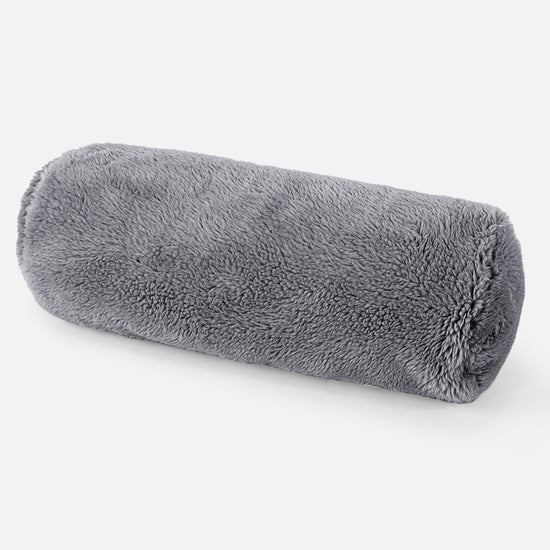 Pøllepude 20 x 55cm - Korthåret Imiteret Pels Mørkegrå 01