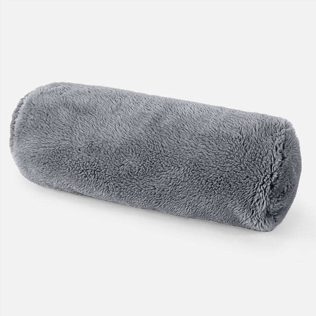 Pøllepude 20 x 55cm - Korthåret Imiteret Pels Mørkegrå 01