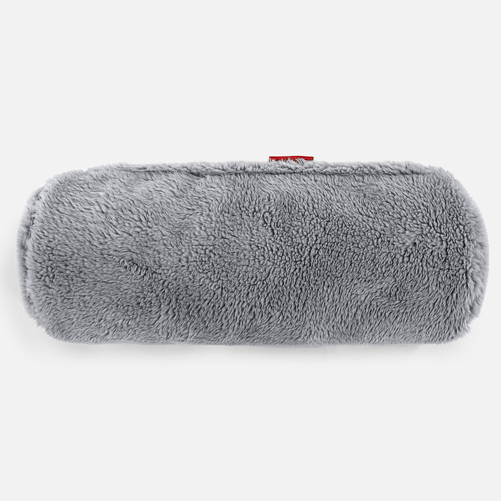Pøllepude 20 x 55cm - Korthåret Imiteret Pels Mørkegrå 02