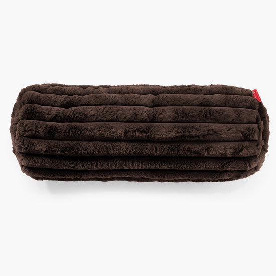Pøllepudebetræk 20 x 55cm - Ultraplysfløjl Sable 02
