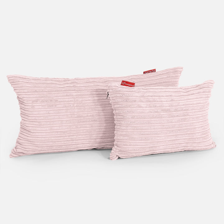 Pude 35 x 50cm - Klassisk Jernbanefløjl Blush Lyserød 03