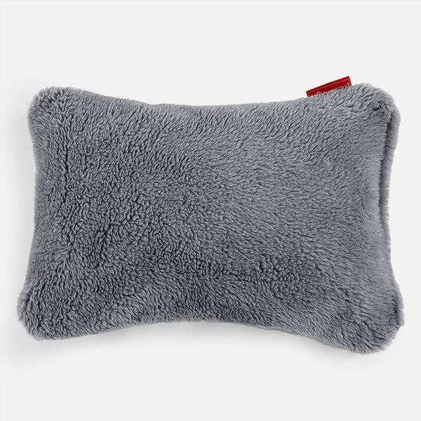 Pude 35 x 50cm - Korthåret Imiteret Pels Mørkegrå 01