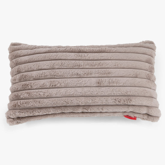 Kæmpe Pudebetræk 40 x 80cm - Ultraplysfløjl Mink 01