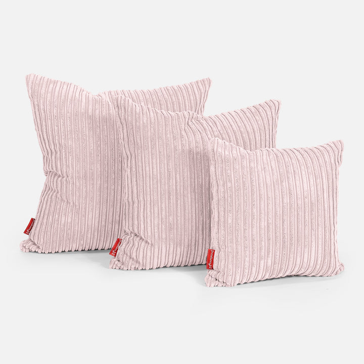 Pude 47 x 47cm - Klassisk Jernbanefløjl Blush Lyserød 02