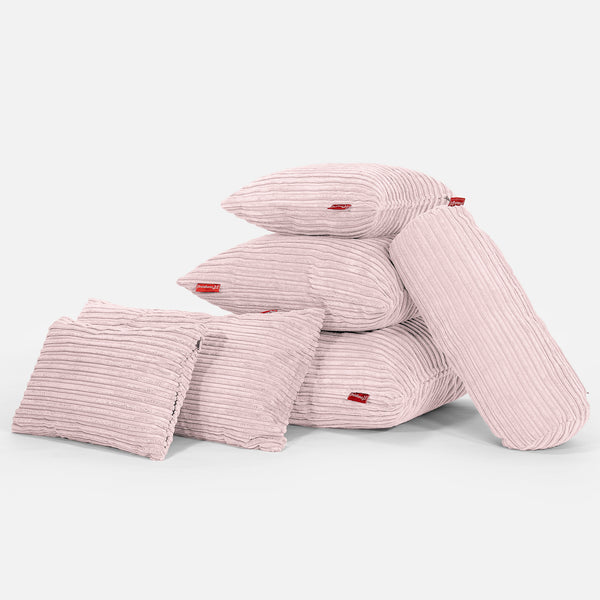 Pudebetræk 47 x 47cm - Klassisk Jernbanefløjl Blush Lyserød Fabric Close-up Image