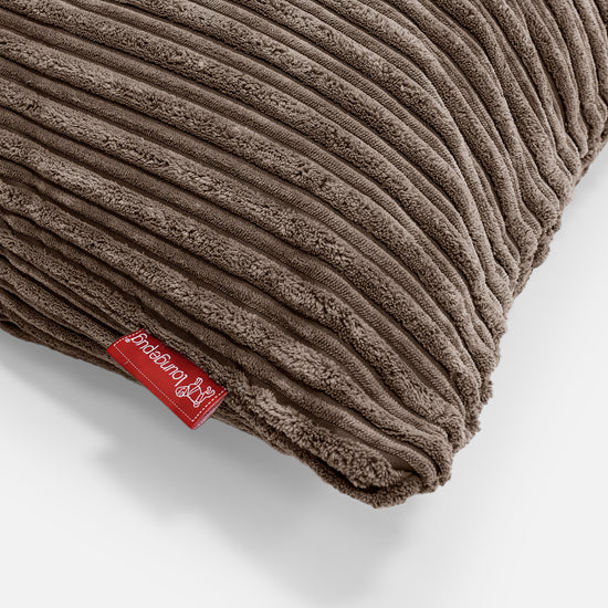 Pude 47 x 47cm - Klassisk Jernbanefløjl Mokka Brun 03