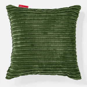 Pudebetræk 47 x 47cm - Klassisk Jernbanefløjl Skovgrøn