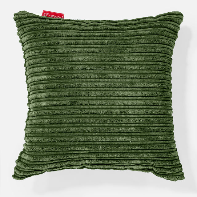 Pudebetræk 47 x 47cm - Klassisk Jernbanefløjl Skovgrøn 01