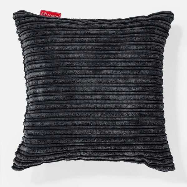 Pude 47 x 47cm - Klassisk Jernbanefløjl Sort 01
